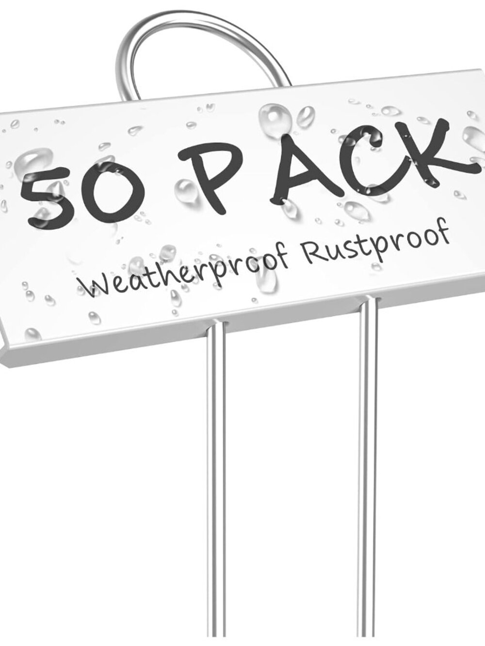 50-Pack Metal Plant Labels, 10.6" Garden Markers Reusable Nursery Tags for Veget